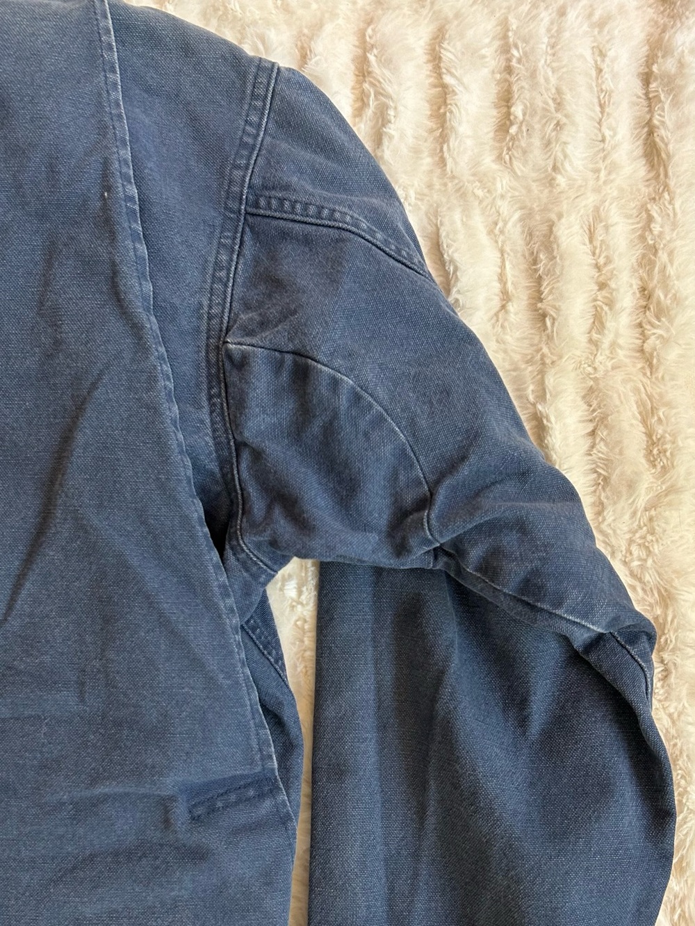 Made in USA LL Bean Vintage Chore Coat Barn Jacket Blue Womens M - Picture 16 of 16